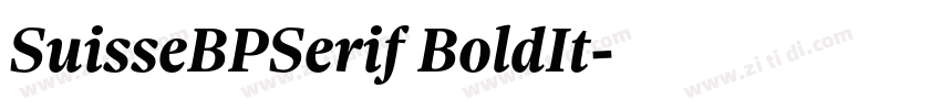 SuisseBPSerif BoldIt字体转换